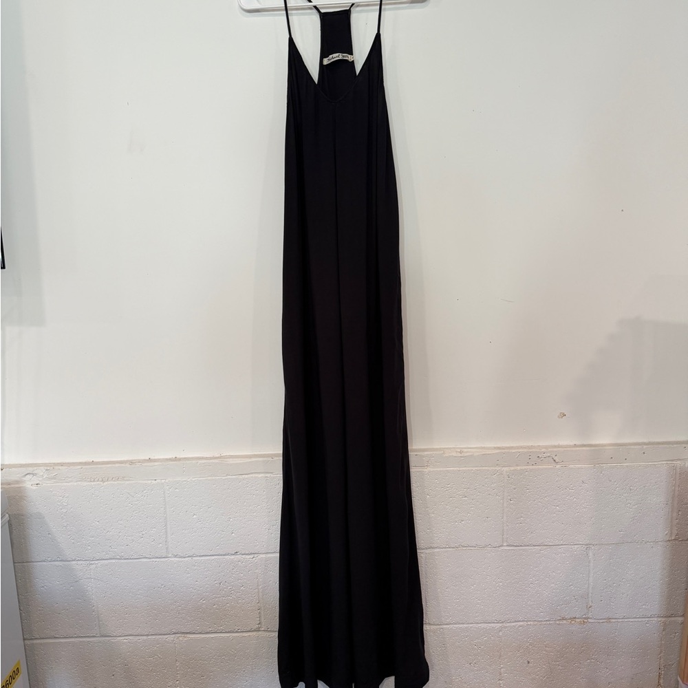 Michael Stars Rayon Maxi Slip Dress with Thin Straps in color Oxide